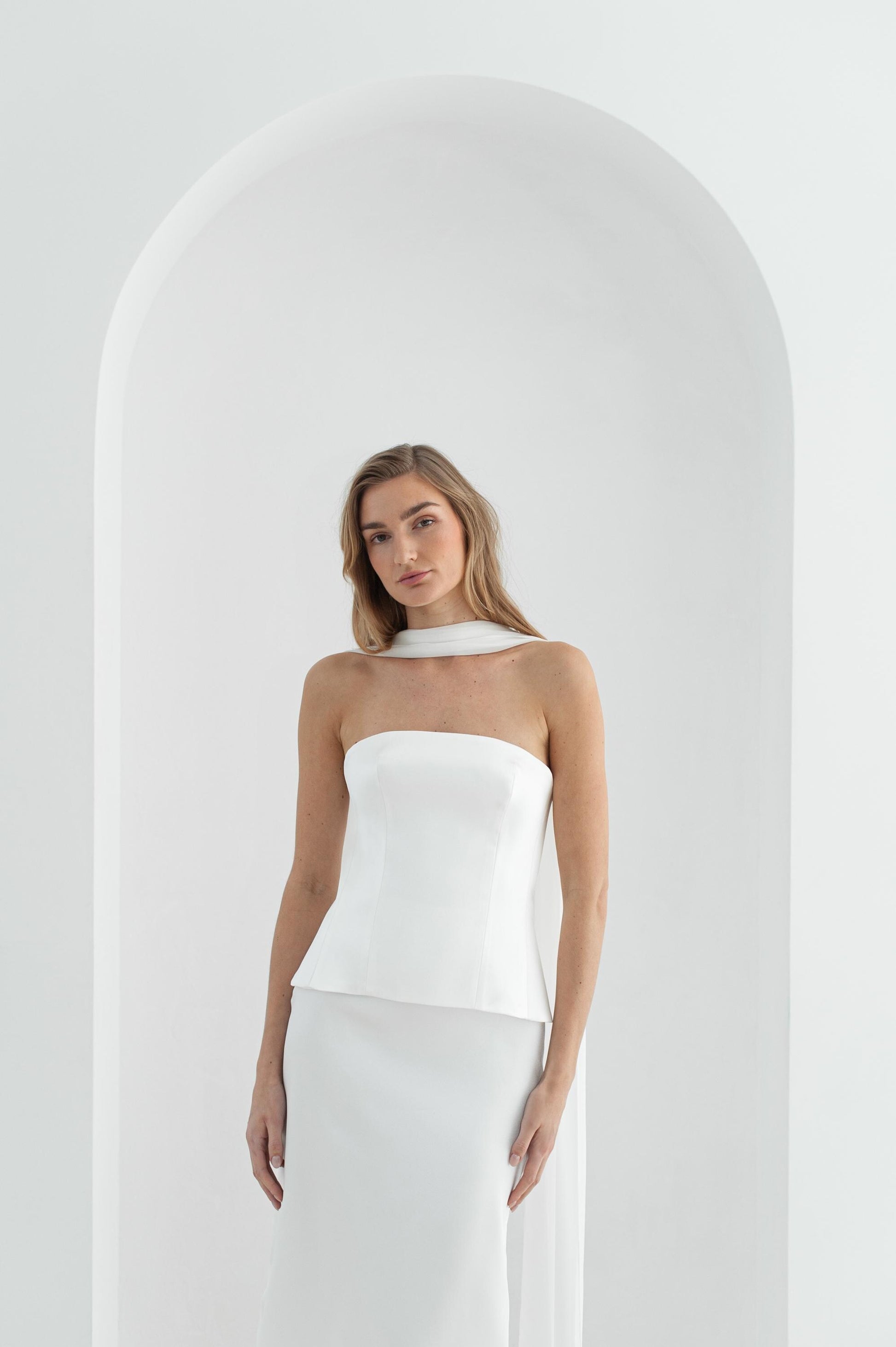 Pencil bridal dress